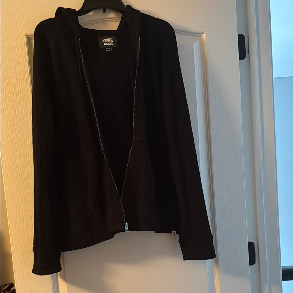 Roots Women's Black Ribbed Jacket